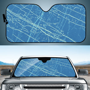 French Blue, Blue Atoll & Beach Glass Auto Sun Shades