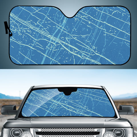 Image of French Blue, Blue Atoll & Beach Glass Auto Sun Shades