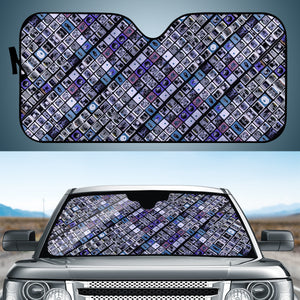 Modern Geometric Print Pattern Auto Sun Shades