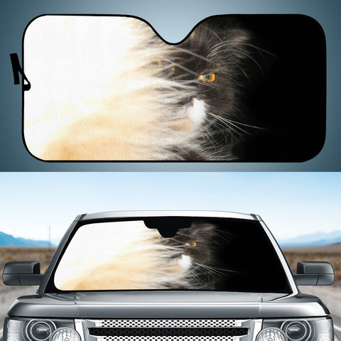 Image of Fluffy Calico Cat Auto Sun Shades