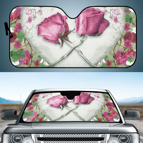 Image of Love Ornament Design Auto Sun Shades