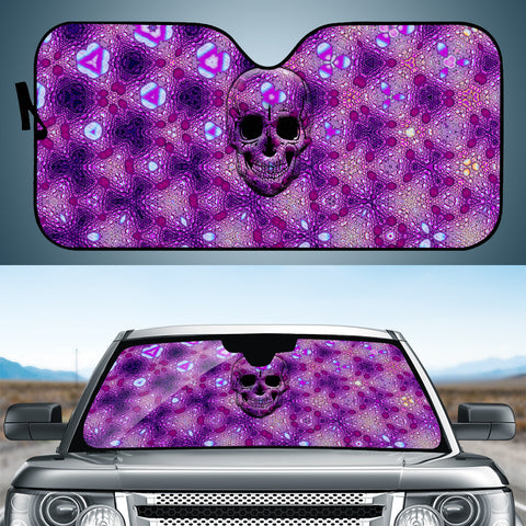 Image of Psychedelic Pink Art Skull Auto Sun Shades