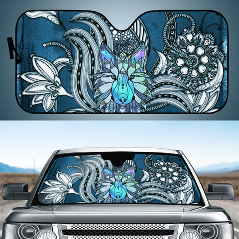 Image of Awesome Wolf Auto Sun Shades