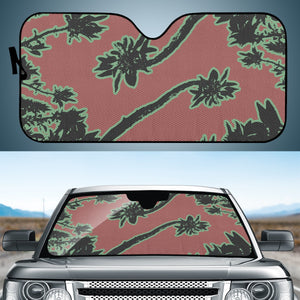 Tropical Style Floral Motif Print Pattern Auto Sun Shades
