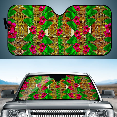 Image of Tree Flower Paradise Of Inner Peace And Calm Pop-Art Auto Sun Shades