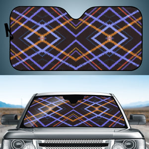 Intersecting Diamonds Motif  Pattern Auto Sun Shades