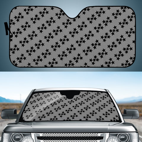 Image of Pattern Etoiles Noir/Gris Auto Sun Shades