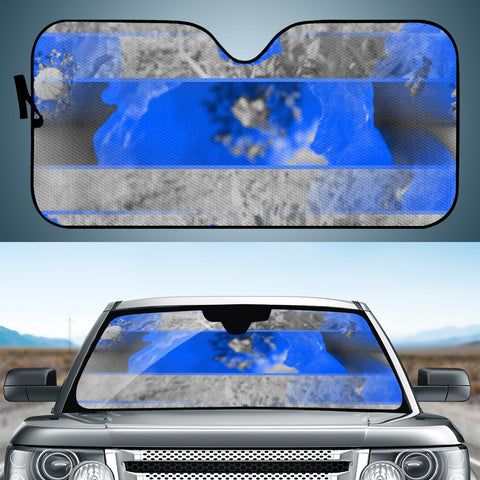Image of Photo Collage Coquelicots Bleu Auto Sun Shades