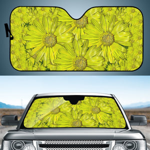 Paradise Flowers In A Peaceful Yellow Environment Of Calm Emotions Auto Sun Shades