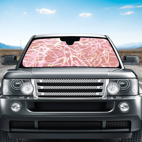 Image of Abstrait Formes Rose Auto Sun Shades