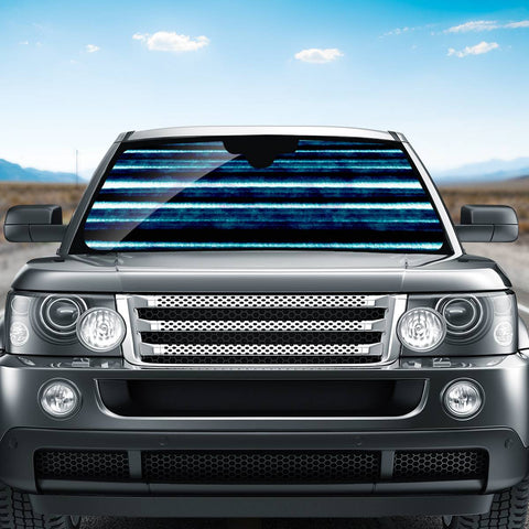 Image of Bandes Peinture Bleu Profond Auto Sun Shades