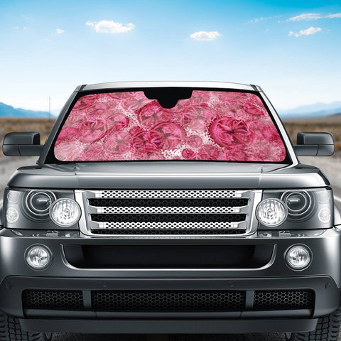 Image of Pattern Roses Fleur Auto Sun Shades