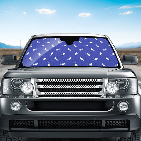 Image of Marine Life Motif Print Pattern Auto Sun Shades