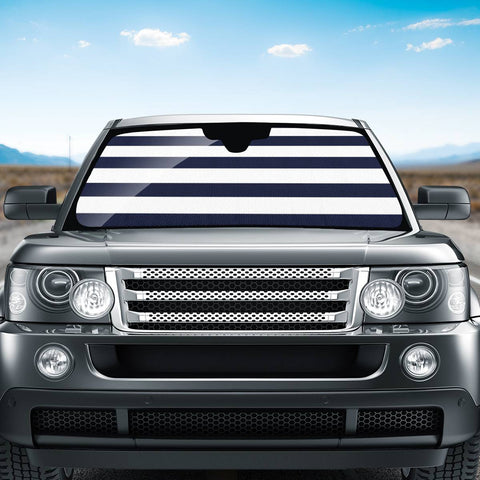 Image of Bandes Blanc/Marine Auto Sun Shades