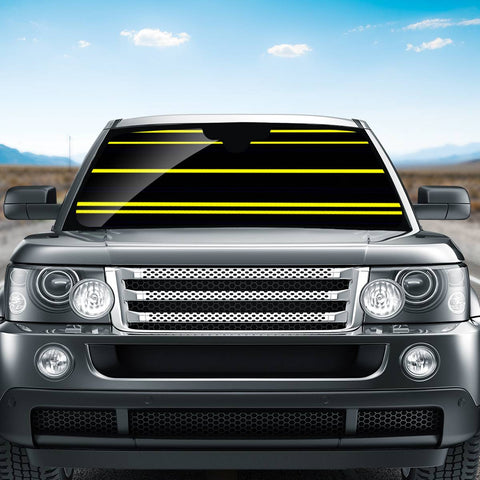 Image of Bandes Jaune/Noir Auto Sun Shades