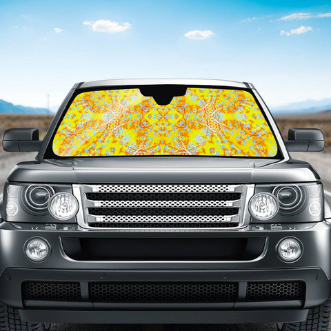 Image of Vivid Warm Ornate Pattern Auto Sun Shades