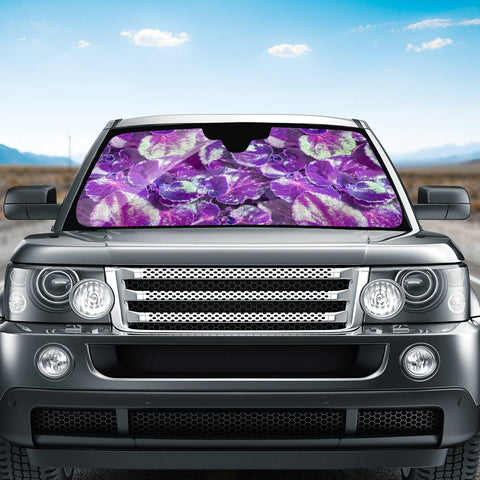 Image of Botanical Motif Pattern Design Auto Sun Shades