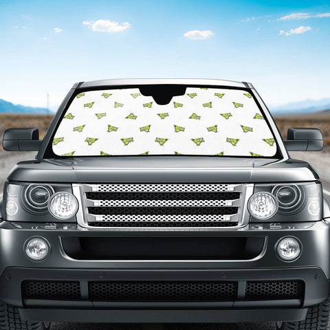 Image of Werewolf Head Creepy Drawing Pattern Auto Sun Shades