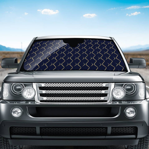 Image of Pattern Formes Doré/Bleu Auto Sun Shades