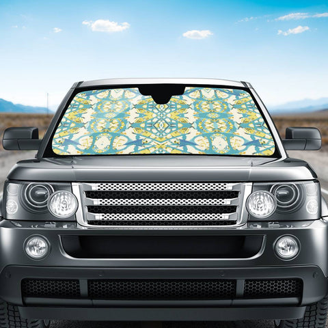 Image of Colored Geometric Ornate Patterned Print Auto Sun Shades