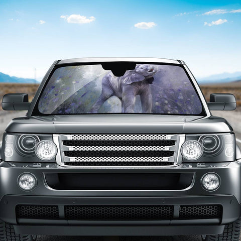 Image of A Cute Baby Elephant Auto Sun Shades