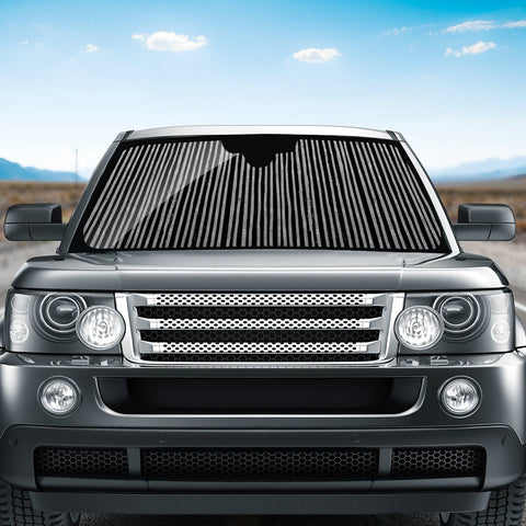 Image of Stylish Silver Strips Auto Sun Shades