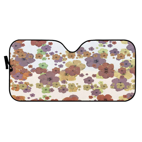 Image of Multicolored Floral Collage Print Auto Sun Shades