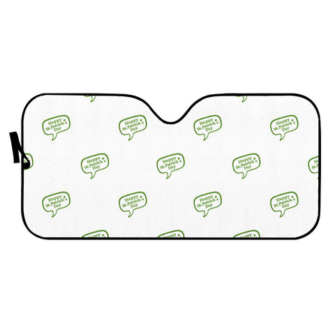 Image of Happy St Patricks Day Symbol Motif Pattern Auto Sun Shades