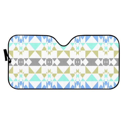 Image of Multicolored Geometric Pattern Auto Sun Shades