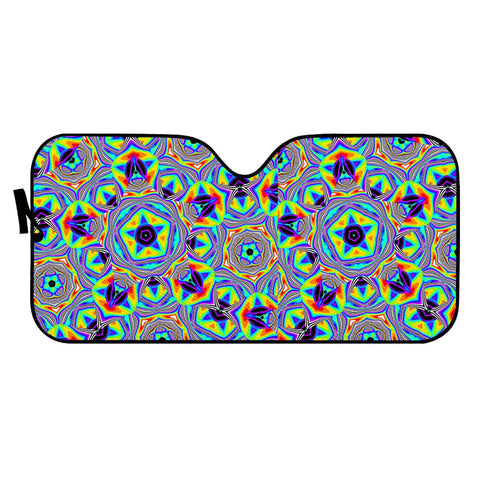 Image of Psychedelic Kaleidoscope Auto Sun Shades