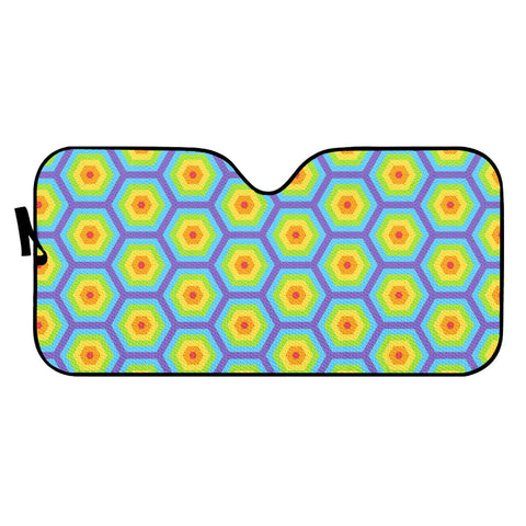 Image of Rainbow Honeycomb Auto Sun Shades