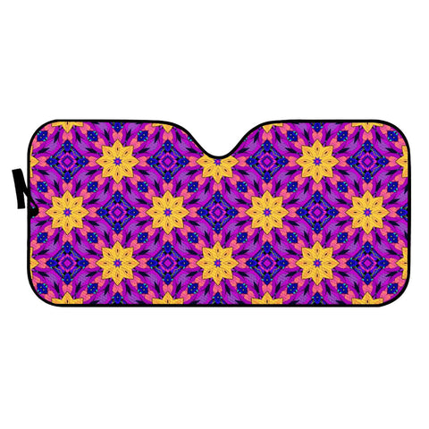 Image of Purple Psy Floral Auto Sun Shades