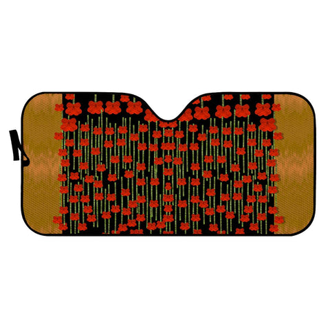 Image of Summer  Flowers In A Floral Jungle Ornate Auto Sun Shades