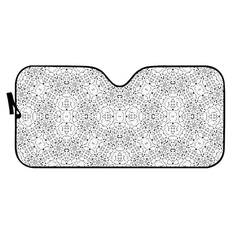 Image of Black And White Modern Ornate Pattern Auto Sun Shades