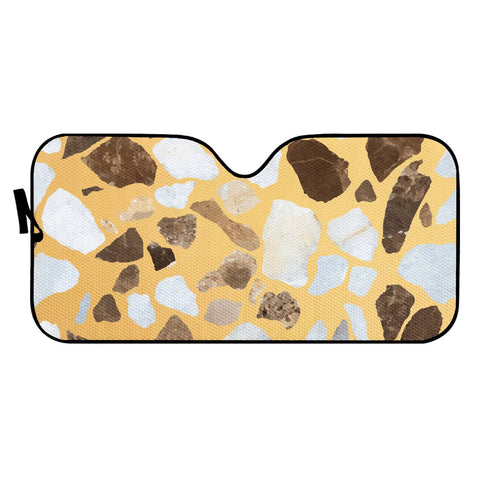 Image of Orange Brown Terrazzo Auto Sun Shades