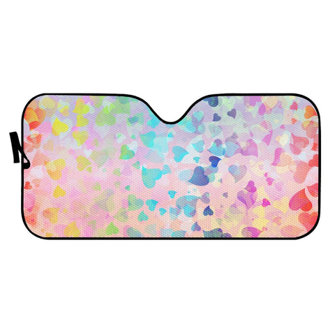 Image of Multi Colors Hearts Auto Sun Shades