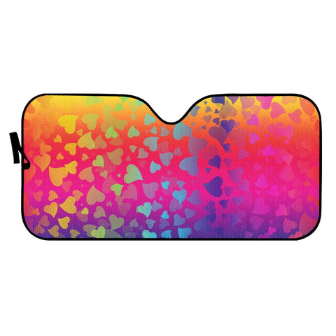 Image of Colorful Hearts Auto Sun Shades