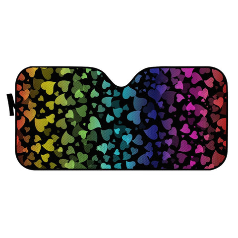 Image of Hearts Colors Auto Sun Shades