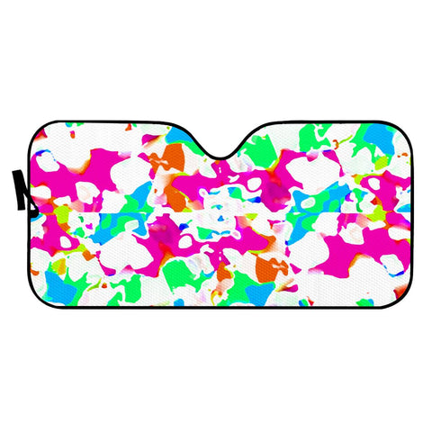 Image of Vibrant Multicolored Abstract Print Auto Sun Shades