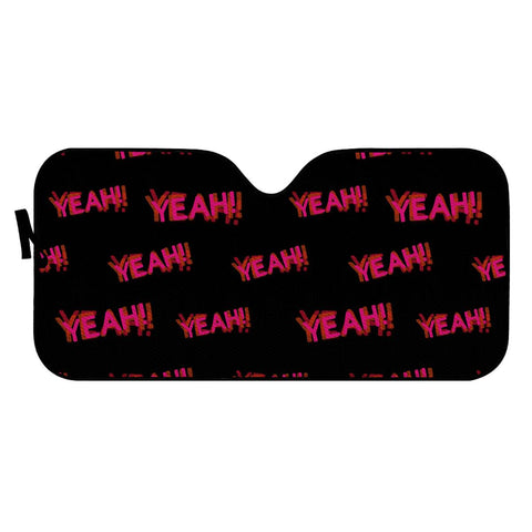 Image of Yeah Typography Design Print Auto Sun Shades