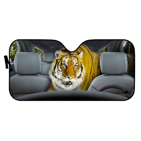 Image of Tiger And Car Auto Sun Shades