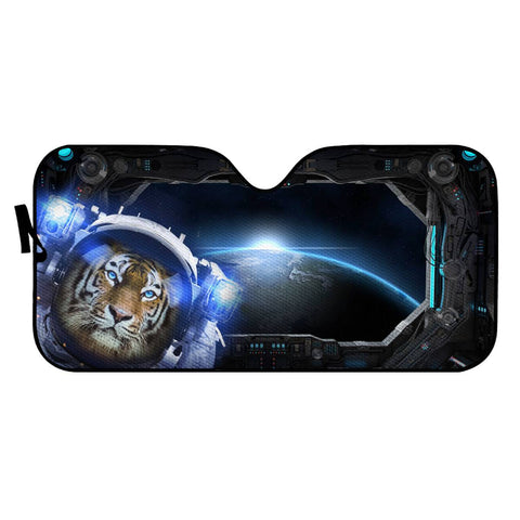 Image of Tiger And Spaceship Auto Sun Shades