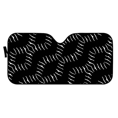 Image of Black And White Geo Print Auto Sun Shades