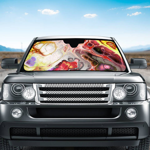 Image of Colorful Marble Design Auto Sun Shades