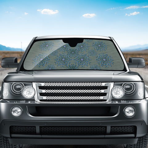 Image of Decorative Wheat Wreath Stars Auto Sun Shades