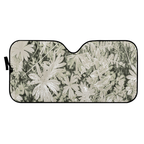 Image of Pale Tropical Floral Print Pattern Auto Sun Shades