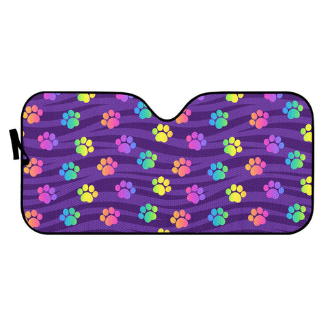 Image of Funky Rainbow Pattern Auto Sun Shades