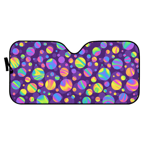 Image of Funky Rainbow Pattern Auto Sun Shades