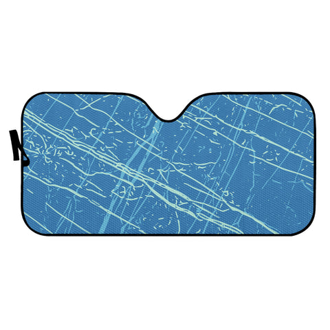 Image of French Blue, Blue Atoll & Beach Glass Auto Sun Shades