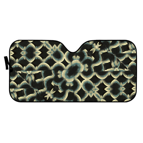 Image of Dark Interlace Motif Mosaic Pattern Auto Sun Shades